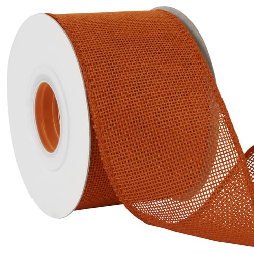 Uiopa Juteband 75mm Breit, 18,2m Vintage Geschenkband Orange mit Draht, Decoband Jute Sackleinen Ribbon Band für Kränze, Schleifenherstellung, Geschenk, Heimdekoration, DIY Kunsthandwerk Uiopa Juteband 75mm Breit, 18,2m Vintage Geschenkband Orange mit Draht, Decoband Jute Sackleinen Ribbon Band für Kränze, Schleifenherstellung, Geschenk, Heimdekoration, DIY Kunsthandwerk von Uiopa