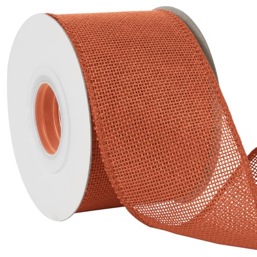 Uiopa Juteband 75mm Breit, 18,2m Vintage Geschenkband Orangerot mit Draht, Decoband Jute Sackleinen Ribbon Band für Kränze, Schleifenherstellung, Geschenk, Heimdekoration, DIY Kunsthandwerk Uiopa Juteband 75mm Breit, 18,2m Vintage Geschenkband Orangerot mit Draht, Decoband Jute Sackleinen Ribbon Band für Kränze, Schleifenherstellung, Geschenk, Heimdekoration, DIY Kunsthandwerk von Uiopa