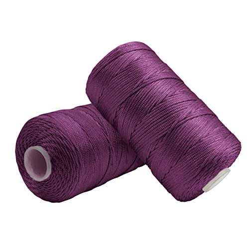 Uiopa Makramee Garn 1,5mm x 400m, Nylonschnur Bändchengarn für Häkeltasche, Häkelgarn Schmuckband Farbig für Häkeln, Stricken, Dekoration, DIY-Projekte von Uiopa