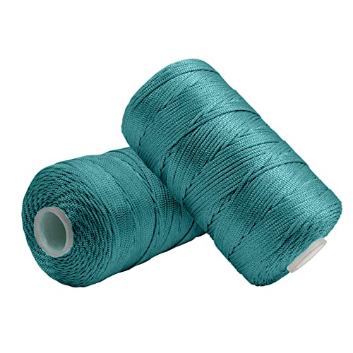 Uiopa Makramee Garn 1,5mm x 400m, Nylonschnur Bändchengarn für Häkeltasche, Häkelgarn Schmuckband Farbig für Häkeln, Stricken, Dekoration, DIY-Projekte von Uiopa