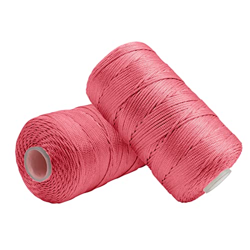 Uiopa Makramee Garn 1,5mm x 400m, Nylonschnur Bändchengarn für Häkeltasche, Häkelgarn Schmuckband Farbig für Häkeln, Stricken, Dekoration, DIY-Projekte von Uiopa
