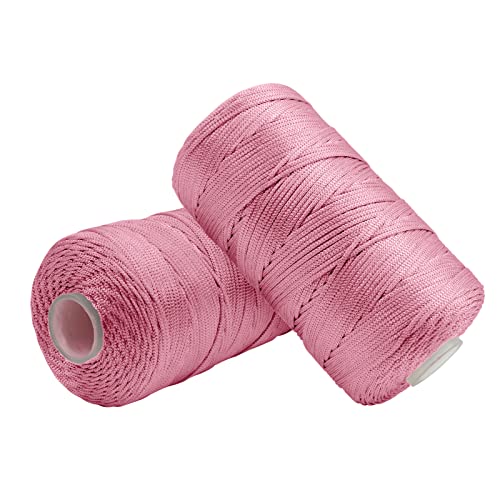 Uiopa Makramee Garn 1,5mm x 400m, Nylonschnur Bändchengarn für Häkeltasche, Häkelgarn Schmuckband Farbig für Häkeln, Stricken, Dekoration, DIY-Projekte von Uiopa