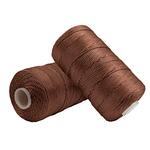 Uiopa Makramee Garn 1,5mm x 400m, Nylonschnur Bändchengarn für Häkeltasche, Häkelgarn Schmuckband Farbig für Häkeln, Stricken, Dekoration, DIY-Projekte von Uiopa