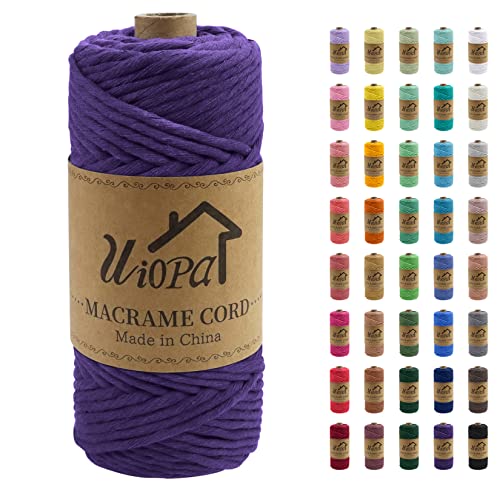 Uiopa Makramee Garn 4mm x 100m, Einfach Gedrehte Makramee Rope Garn Weiches Baumwollgarn, Baumwollkordel 4mm für Wandbehang, Pflanzenaufhänger, Traumfänger, Boho Home Decor Uiopa Makramee Garn 4mm x 100m, Einfach Gedrehte Makramee Rope Garn Weiches Baumwollgarn, Baumwollkordel 4mm für Wandbehang, Pflanzenaufhänger, Traumfänger, Boho Home Decor von Uiopa