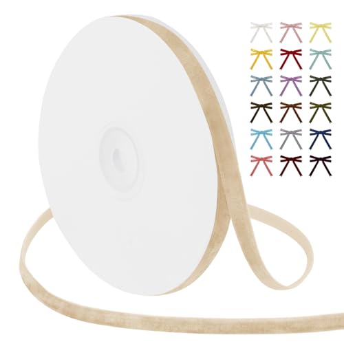 Uiopa Samtband Aprikose 6mm Breit, 9m Geschenkband Samt Band, Schleifenband Aprikose Ribbon Dekoband für Geschenkverpackung, Kränze, Hochzeit, Party, DIY Handwerk Uiopa Samtband Aprikose 6mm Breit, 9m Geschenkband Samt Band, Schleifenband Aprikose Ribbon Dekoband für Geschenkverpackung, Kränze, Hochzeit, Party, DIY Handwerk von Uiopa