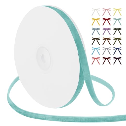 Uiopa Samtband Aquablau 6mm Breit, 9m Geschenkband Samt Band, Schleifenband Aquablau Ribbon Dekoband für Geschenkverpackung, Kränze, Hochzeit, Party, DIY Handwerk Uiopa Samtband Aquablau 6mm Breit, 9m Geschenkband Samt Band, Schleifenband Aquablau Ribbon Dekoband für Geschenkverpackung, Kränze, Hochzeit, Party, DIY Handwerk von Uiopa