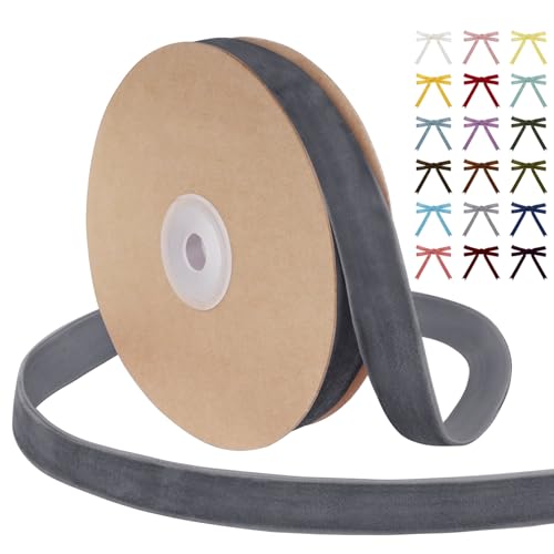 Uiopa Samtband Dunkelgrau 20mm Breit, 9m Geschenkband Samt Band, Schleifenband Dunkelgrau Ribbon Dekoband für Geschenkverpackung, Kränze, Hochzeit, Party, DIY Handwerk Uiopa Samtband Dunkelgrau 20mm Breit, 9m Geschenkband Samt Band, Schleifenband Dunkelgrau Ribbon Dekoband für Geschenkverpackung, Kränze, Hochzeit, Party, DIY Handwerk von Uiopa