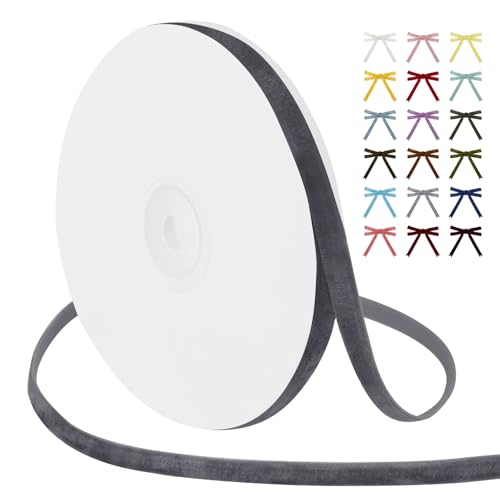 Uiopa Samtband Dunkelgrau 6mm Breit, 9m Geschenkband Samt Band, Schleifenband Dunkelgrau Ribbon Dekoband für Geschenkverpackung, Kränze, Hochzeit, Party, DIY Handwerk Uiopa Samtband Dunkelgrau 6mm Breit, 9m Geschenkband Samt Band, Schleifenband Dunkelgrau Ribbon Dekoband für Geschenkverpackung, Kränze, Hochzeit, Party, DIY Handwerk von Uiopa