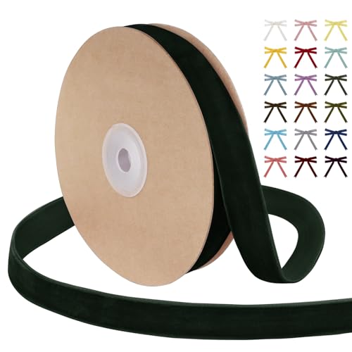 Uiopa Samtband Dunkelgrün 15mm Breit, 9m Geschenkband Samt Band, Schleifenband Dunkelgrün Ribbon Dekoband für Geschenkverpackung, Kränze, Hochzeit, Party, DIY Handwerk Uiopa Samtband Dunkelgrün 15mm Breit, 9m Geschenkband Samt Band, Schleifenband Dunkelgrün Ribbon Dekoband für Geschenkverpackung, Kränze, Hochzeit, Party, DIY Handwerk von Uiopa