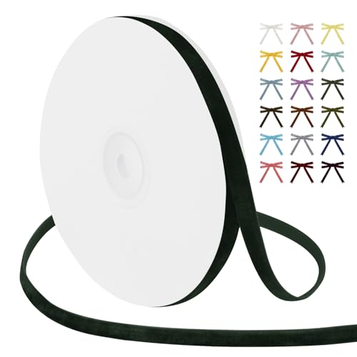 Uiopa Samtband Dunkelgrün 6mm Breit, 9m Geschenkband Samt Band, Schleifenband Dunkelgrün Ribbon Dekoband für Geschenkverpackung, Kränze, Hochzeit, Party, DIY Handwerk Uiopa Samtband Dunkelgrün 6mm Breit, 9m Geschenkband Samt Band, Schleifenband Dunkelgrün Ribbon Dekoband für Geschenkverpackung, Kränze, Hochzeit, Party, DIY Handwerk von Uiopa
