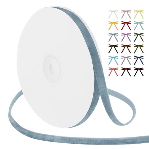 Uiopa Samtband Hellblau 6mm Breit, 9m Geschenkband Samt Band, Schleifenband Hellblau Ribbon Dekoband für Geschenkverpackung, Kränze, Hochzeit, Party, DIY Handwerk Uiopa Samtband Hellblau 6mm Breit, 9m Geschenkband Samt Band, Schleifenband Hellblau Ribbon Dekoband für Geschenkverpackung, Kränze, Hochzeit, Party, DIY Handwerk von Uiopa