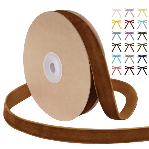 Uiopa Samtband Hellbraun 20mm Breit, 9m Geschenkband Samt Band, Schleifenband Hellbraun Ribbon Dekoband für Geschenkverpackung, Kränze, Hochzeit, Party, DIY Handwerk Uiopa Samtband Hellbraun 20mm Breit, 9m Geschenkband Samt Band, Schleifenband Hellbraun Ribbon Dekoband für Geschenkverpackung, Kränze, Hochzeit, Party, DIY Handwerk von Uiopa