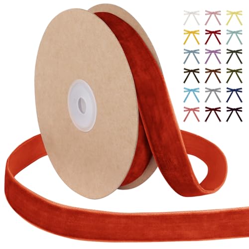 Uiopa Samtband Orange 25mm Breit, 9m Geschenkband Samt Band, Schleifenband Orange Ribbon Dekoband für Geschenkverpackung, Kränze, Hochzeit, Party, DIY Handwerk Uiopa Samtband Orange 25mm Breit, 9m Geschenkband Samt Band, Schleifenband Orange Ribbon Dekoband für Geschenkverpackung, Kränze, Hochzeit, Party, DIY Handwerk von Uiopa