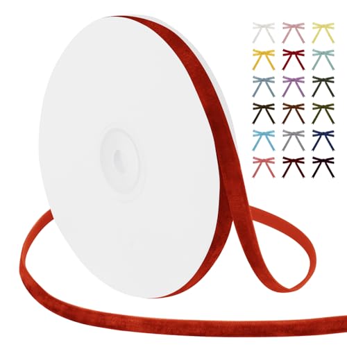 Uiopa Samtband Orange 6mm Breit, 9m Geschenkband Samt Band, Schleifenband Orange Ribbon Dekoband für Geschenkverpackung, Kränze, Hochzeit, Party, DIY Handwerk Uiopa Samtband Orange 6mm Breit, 9m Geschenkband Samt Band, Schleifenband Orange Ribbon Dekoband für Geschenkverpackung, Kränze, Hochzeit, Party, DIY Handwerk von Uiopa