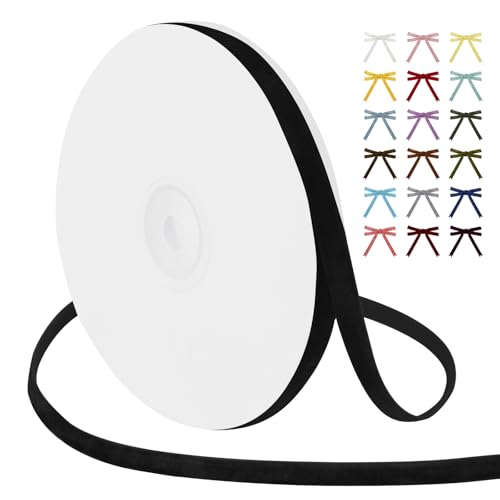 Uiopa Samtband Schwarz 6mm Breit, 9m Geschenkband Samt Band, Schleifenband Schwarz Ribbon Dekoband für Geschenkverpackung, Kränze, Hochzeit, Party, DIY Handwerk Uiopa Samtband Schwarz 6mm Breit, 9m Geschenkband Samt Band, Schleifenband Schwarz Ribbon Dekoband für Geschenkverpackung, Kränze, Hochzeit, Party, DIY Handwerk von Uiopa