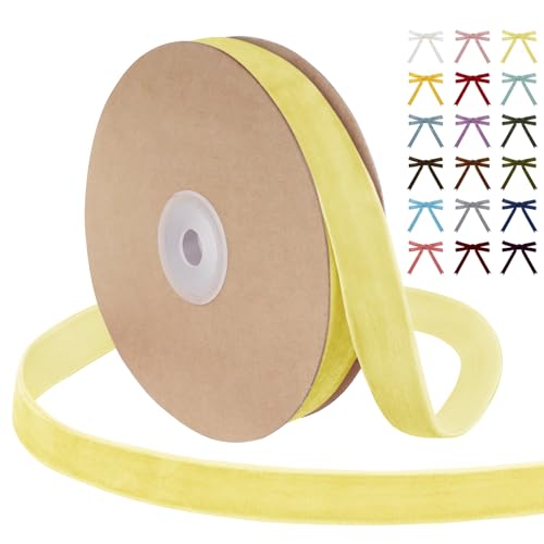 Uiopa Samtband Zitronengelb 20mm Breit, 9m Geschenkband Samt Band, Schleifenband Zitronengelb Ribbon Dekoband für Geschenkverpackung, Kränze, Hochzeit, Party, DIY Handwerk Uiopa Samtband Zitronengelb 20mm Breit, 9m Geschenkband Samt Band, Schleifenband Zitronengelb Ribbon Dekoband für Geschenkverpackung, Kränze, Hochzeit, Party, DIY Handwerk von Uiopa