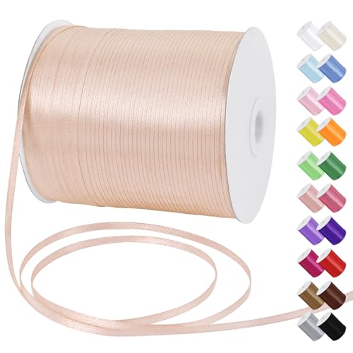Uiopa Satinband 3mm x 790m Schleifenband Champagner Geschenkband Stoff Ribbon Dekoband für Geschenkverpackungen, Einladungen, Blumensträuße, Hängende Ornamente, DIY-Projekte Uiopa Satinband 3mm x 790m Schleifenband Champagner Geschenkband Stoff Ribbon Dekoband für Geschenkverpackungen, Einladungen, Blumensträuße, Hängende Ornamente, DIY-Projekte von Uiopa