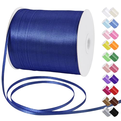 Uiopa Satinband 3mm x 790m Schleifenband Dunkelblau Geschenkband Stoff Ribbon Dekoband für Geschenkverpackungen, Einladungen, Blumensträuße, Hängende Ornamente, DIY-Projekte Uiopa Satinband 3mm x 790m Schleifenband Dunkelblau Geschenkband Stoff Ribbon Dekoband für Geschenkverpackungen, Einladungen, Blumensträuße, Hängende Ornamente, DIY-Projekte von Uiopa