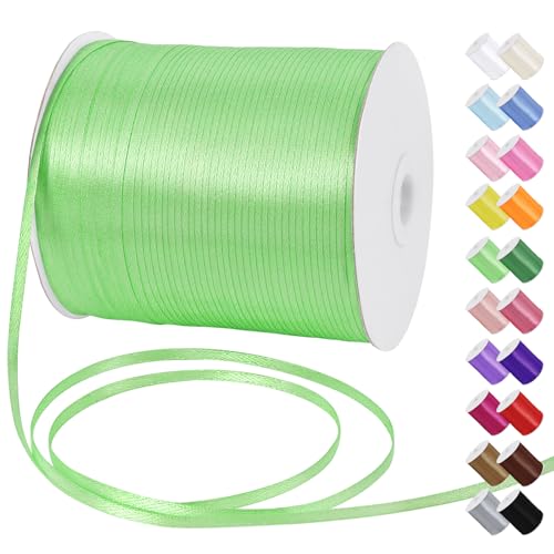 Uiopa Satinband 3mm x 790m Schleifenband Fruchtgrün Geschenkband Stoff Ribbon Dekoband für Geschenkverpackungen, Einladungen, Blumensträuße, Hängende Ornamente, DIY-Projekte Uiopa Satinband 3mm x 790m Schleifenband Fruchtgrün Geschenkband Stoff Ribbon Dekoband für Geschenkverpackungen, Einladungen, Blumensträuße, Hängende Ornamente, DIY-Projekte von Uiopa