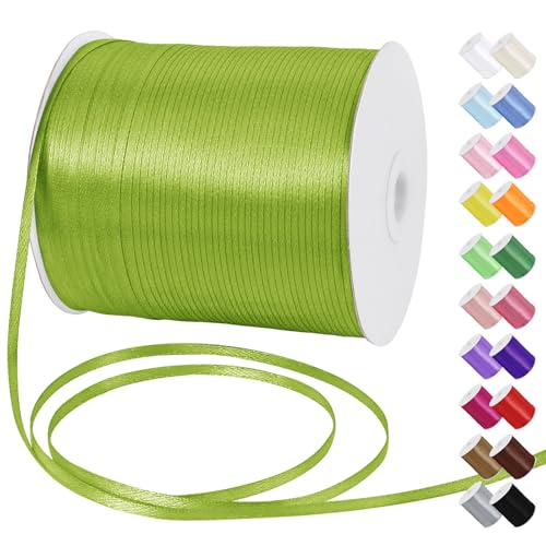 Uiopa Satinband 3mm x 790m Schleifenband Grasgrün Geschenkband Stoff Ribbon Dekoband für Geschenkverpackungen, Einladungen, Blumensträuße, Hängende Ornamente, DIY-Projekte Uiopa Satinband 3mm x 790m Schleifenband Grasgrün Geschenkband Stoff Ribbon Dekoband für Geschenkverpackungen, Einladungen, Blumensträuße, Hängende Ornamente, DIY-Projekte von Uiopa