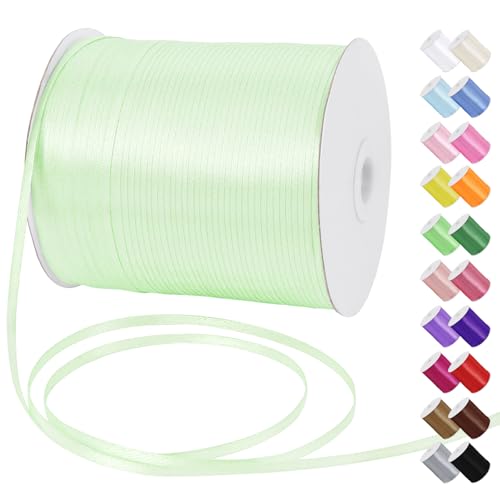 Uiopa Satinband 3mm x 790m Schleifenband Hellgrün Geschenkband Stoff Ribbon Dekoband für Geschenkverpackungen, Einladungen, Blumensträuße, Hängende Ornamente, DIY-Projekte Uiopa Satinband 3mm x 790m Schleifenband Hellgrün Geschenkband Stoff Ribbon Dekoband für Geschenkverpackungen, Einladungen, Blumensträuße, Hängende Ornamente, DIY-Projekte von Uiopa