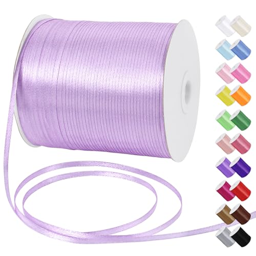Uiopa Satinband 3mm x 790m Schleifenband Rosa lila Geschenkband Stoff Ribbon Dekoband für Geschenkverpackungen, Einladungen, Blumensträuße, Hängende Ornamente, DIY-Projekte Uiopa Satinband 3mm x 790m Schleifenband Rosa lila Geschenkband Stoff Ribbon Dekoband für Geschenkverpackungen, Einladungen, Blumensträuße, Hängende Ornamente, DIY-Projekte von Uiopa