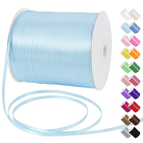 Uiopa Satinband 3mm x 790m Schleifenband Seeblau Geschenkband Stoff Ribbon Dekoband für Geschenkverpackungen, Einladungen, Blumensträuße, Hängende Ornamente, DIY-Projekte Uiopa Satinband 3mm x 790m Schleifenband Seeblau Geschenkband Stoff Ribbon Dekoband für Geschenkverpackungen, Einladungen, Blumensträuße, Hängende Ornamente, DIY-Projekte von Uiopa