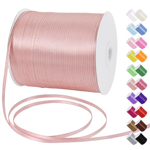 Uiopa Satinband 3mm x 790m Schleifenband Staubiges Rosa Geschenkband Stoff Ribbon Dekoband für Geschenkverpackungen, Einladungen, Blumensträuße, Hängende Ornamente, DIY-Projekte Uiopa Satinband 3mm x 790m Schleifenband Staubiges Rosa Geschenkband Stoff Ribbon Dekoband für Geschenkverpackungen, Einladungen, Blumensträuße, Hängende Ornamente, DIY-Projekte von Uiopa