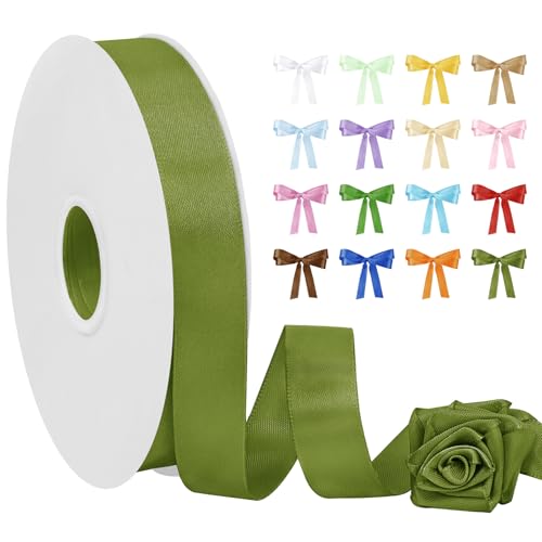 Uiopa Satinband Armeegrün 20mm Breit, 91m Seidenband Schleifenband Satin Band, Polyester Geschenkband Stoff Dekoband für Geschenkverpackungen, Blumensträuße, Hochzeit, DIY Handwerk Uiopa Satinband Armeegrün 20mm Breit, 91m Seidenband Schleifenband Satin Band, Polyester Geschenkband Stoff Dekoband für Geschenkverpackungen, Blumensträuße, Hochzeit, DIY Handwerk von Uiopa