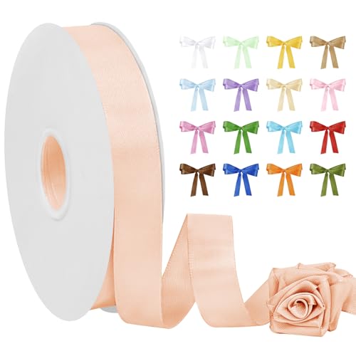 Uiopa Satinband Champagnerrosa 20mm Breit, 91m Seidenband Schleifenband Satin Band, Polyester Geschenkband Stoff Dekoband für Geschenkverpackungen, Blumensträuße, Hochzeit, DIY Handwerk Uiopa Satinband Champagnerrosa 20mm Breit, 91m Seidenband Schleifenband Satin Band, Polyester Geschenkband Stoff Dekoband für Geschenkverpackungen, Blumensträuße, Hochzeit, DIY Handwerk von Uiopa