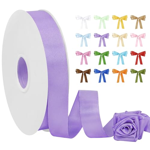 Uiopa Satinband Hellviolett 20mm Breit, 91m Seidenband Schleifenband Satin Band, Polyester Geschenkband Stoff Dekoband für Geschenkverpackungen, Blumensträuße, Hochzeit, DIY Handwerk Uiopa Satinband Hellviolett 20mm Breit, 91m Seidenband Schleifenband Satin Band, Polyester Geschenkband Stoff Dekoband für Geschenkverpackungen, Blumensträuße, Hochzeit, DIY Handwerk von Uiopa