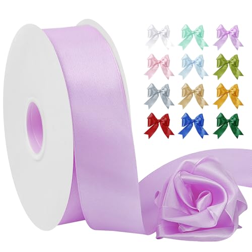 Uiopa Satinband Hellviolett 40mm Breit, 91m Seidenband Schleifenband Satin Band, Polyester Geschenkband Stoff Dekoband für Geschenkverpackungen, Blumensträuße, Hochzeit, DIY Handwerk Uiopa Satinband Hellviolett 40mm Breit, 91m Seidenband Schleifenband Satin Band, Polyester Geschenkband Stoff Dekoband für Geschenkverpackungen, Blumensträuße, Hochzeit, DIY Handwerk von Uiopa