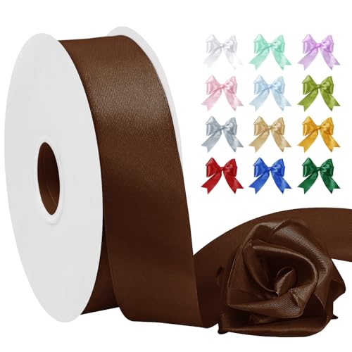 Uiopa Satinband Kaffee 40mm Breit, 91m Seidenband Schleifenband Satin Band, Polyester Geschenkband Stoff Dekoband für Geschenkverpackungen, Blumensträuße, Hochzeit, DIY Handwerk Uiopa Satinband Kaffee 40mm Breit, 91m Seidenband Schleifenband Satin Band, Polyester Geschenkband Stoff Dekoband für Geschenkverpackungen, Blumensträuße, Hochzeit, DIY Handwerk von Uiopa