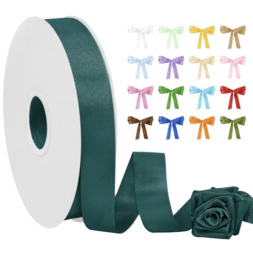 Uiopa Satinband Pfauengrün 20mm Breit, 91m Seidenband Schleifenband Satin Band, Polyester Geschenkband Stoff Dekoband für Geschenkverpackungen, Blumensträuße, Hochzeit, DIY Handwerk Uiopa Satinband Pfauengrün 20mm Breit, 91m Seidenband Schleifenband Satin Band, Polyester Geschenkband Stoff Dekoband für Geschenkverpackungen, Blumensträuße, Hochzeit, DIY Handwerk von Uiopa