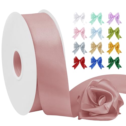 Uiopa Satinband Staubiges Rosa 40mm Breit, 91m Seidenband Schleifenband Satin Band, Polyester Geschenkband Stoff Dekoband für Geschenkverpackungen, Blumensträuße, Hochzeit, DIY Handwerk Uiopa Satinband Staubiges Rosa 40mm Breit, 91m Seidenband Schleifenband Satin Band, Polyester Geschenkband Stoff Dekoband für Geschenkverpackungen, Blumensträuße, Hochzeit, DIY Handwerk von Uiopa