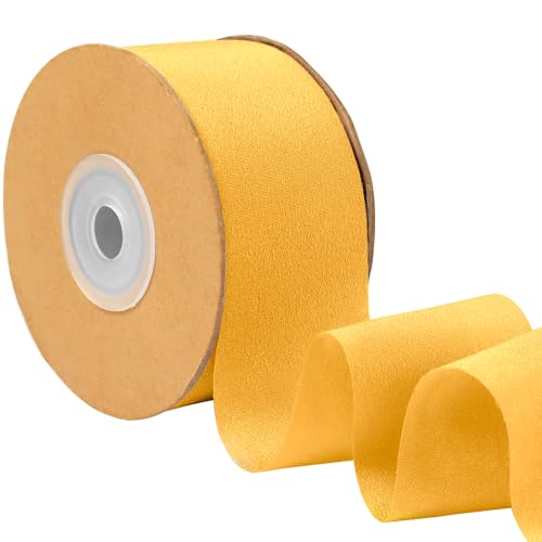 Uiopa Schleifenband Gelb 38mm Breit, 22,8m Chiffonband Schleifenband Hochzeit, Geschenkband Stoff Dekoband für Geschenk Verpacken, Blumenstrauß, Tisch Deko, Feiertagsfeiern, Basteln Uiopa Schleifenband Gelb 38mm Breit, 22,8m Chiffonband Schleifenband Hochzeit, Geschenkband Stoff Dekoband für Geschenk Verpacken, Blumenstrauß, Tisch Deko, Feiertagsfeiern, Basteln von Uiopa