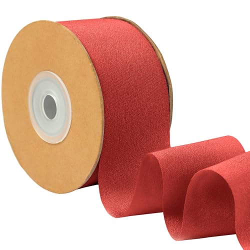 Uiopa Schleifenband Rostrot 38mm Breit, 22,8m Chiffonband Schleifenband Hochzeit, Geschenkband Stoff Dekoband für Geschenk Verpacken, Blumenstrauß, Tisch Deko, Feiertagsfeiern, Basteln Uiopa Schleifenband Rostrot 38mm Breit, 22,8m Chiffonband Schleifenband Hochzeit, Geschenkband Stoff Dekoband für Geschenk Verpacken, Blumenstrauß, Tisch Deko, Feiertagsfeiern, Basteln von Uiopa