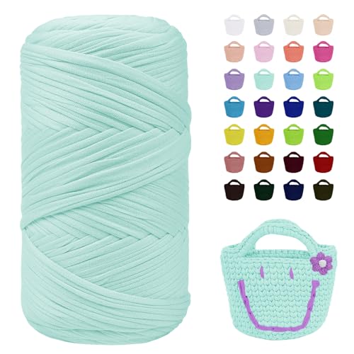 Uiopa T-Shirt Garn, 400g/120m Taschengarn zum Häkeln, Bändchengarn Häkeln Chunky T Shirt Yarn für Häkeltaschen, Körbe, Teppiche, Heimdekoration, DIY-Projekt Uiopa T-Shirt Garn, 400g/120m Taschengarn zum Häkeln, Bändchengarn Häkeln Chunky T Shirt Yarn für Häkeltaschen, Körbe, Teppiche, Heimdekoration, DIY-Projekt von Uiopa