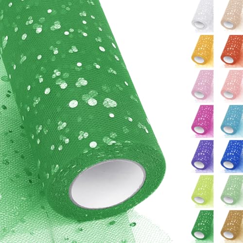 Uiopa Tüll Grasgrün Glitzer 15cm x 22m Pailletten Tüllstoff Polyester Tüllband Dekostoff Tüll Rolle für Tutu Röcke, Geschenkverpackung, Geburtstag/Party/Hochzeitsdekoration, DIY Handwerk Uiopa Tüll Grasgrün Glitzer 15cm x 22m Pailletten Tüllstoff Polyester Tüllband Dekostoff Tüll Rolle für Tutu Röcke, Geschenkverpackung, Geburtstag/Party/Hochzeitsdekoration, DIY Handwerk von Uiopa