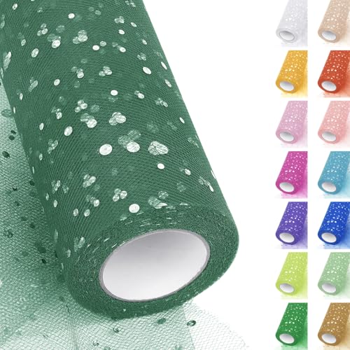 Uiopa Tüll Grün Glitzer 15cm x 22m Pailletten Tüllstoff Polyester Tüllband Dekostoff Tüll Rolle für Tutu Röcke, Geschenkverpackung, Geburtstag/Party/Hochzeitsdekoration, DIY Handwerk Uiopa Tüll Grün Glitzer 15cm x 22m Pailletten Tüllstoff Polyester Tüllband Dekostoff Tüll Rolle für Tutu Röcke, Geschenkverpackung, Geburtstag/Party/Hochzeitsdekoration, DIY Handwerk von Uiopa