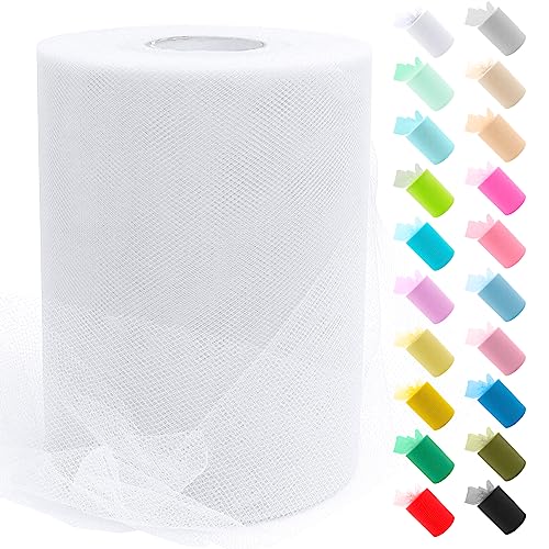 Uiopa Tüllstoff, Weiß, 15 cm x 91,4 m, Rolle aus Polyester, Netzstoff, für Tutu, Rock, Deko, Hochzeit/Party, Stuhl, Hochzeit, Schleife, Geschenk, Basteln Uiopa Tüllstoff, Weiß, 15 cm x 91,4 m, Rolle aus Polyester, Netzstoff, für Tutu, Rock, Deko, Hochzeit/Party, Stuhl, Hochzeit, Schleife, Geschenk, Basteln von Uiopa