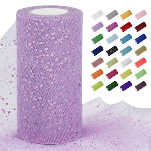 Uiopa Tüllstoff Glitzer 15cm x 22m Tüll Rolle Tüllband Rosa Violett Pailletten Dekostoff Glitzerband für Tutu Röcke, Geschenkverpackung, Hochzeitsdekoration, DIY Handwerk Uiopa Tüllstoff Glitzer 15cm x 22m Tüll Rolle Tüllband Rosa Violett Pailletten Dekostoff Glitzerband für Tutu Röcke, Geschenkverpackung, Hochzeitsdekoration, DIY Handwerk von Uiopa