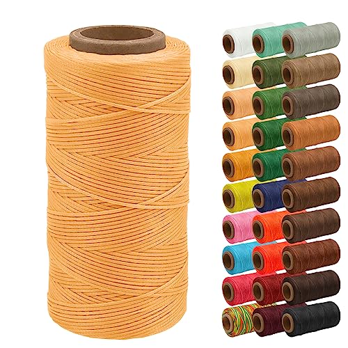 Uiopa Wachsfaden, 0,8mm x 270m Flacher Ledergarn Gewachst, Leder Nähen Faden Sattlergarn Gewachste für Lederprojekten, Reparatur, Buchbinden, DIY Basteln Uiopa Wachsfaden, 0,8mm x 270m Flacher Ledergarn Gewachst, Leder Nähen Faden Sattlergarn Gewachste für Lederprojekten, Reparatur, Buchbinden, DIY Basteln von Uiopa