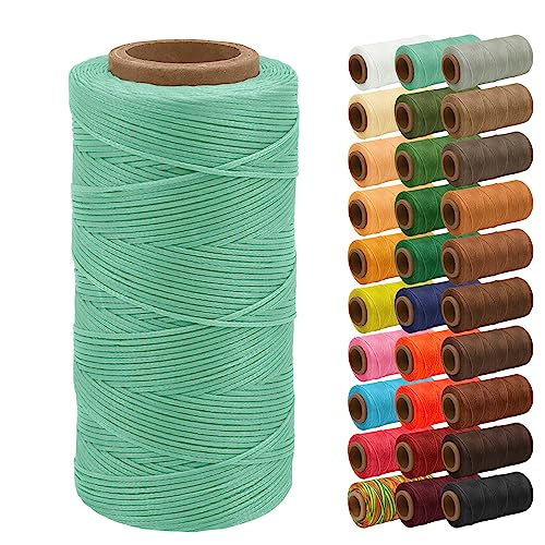 Uiopa Wachsfaden, 0,8mm x 270m Flacher Ledergarn Gewachst, Leder Nähen Faden Sattlergarn Gewachste für Lederprojekten, Reparatur, Buchbinden, DIY Basteln Uiopa Wachsfaden, 0,8mm x 270m Flacher Ledergarn Gewachst, Leder Nähen Faden Sattlergarn Gewachste für Lederprojekten, Reparatur, Buchbinden, DIY Basteln von Uiopa