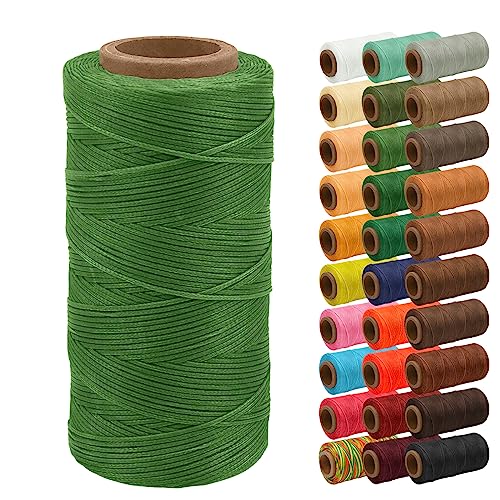 Uiopa Wachsfaden, 0,8mm x 270m Flacher Ledergarn Gewachst, Leder Nähen Faden Sattlergarn Gewachste für Lederprojekten, Reparatur, Buchbinden, DIY Basteln Uiopa Wachsfaden, 0,8mm x 270m Flacher Ledergarn Gewachst, Leder Nähen Faden Sattlergarn Gewachste für Lederprojekten, Reparatur, Buchbinden, DIY Basteln von Uiopa
