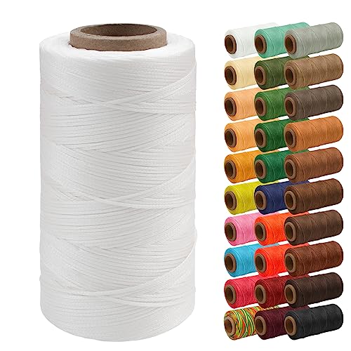 Uiopa Wachsfaden, 1mm x 200m Flacher Ledergarn Gewachst, Leder Nähen Faden Sattlergarn Gewachste für Lederprojekten, Reparatur, Buchbinden, DIY Basteln Uiopa Wachsfaden, 1mm x 200m Flacher Ledergarn Gewachst, Leder Nähen Faden Sattlergarn Gewachste für Lederprojekten, Reparatur, Buchbinden, DIY Basteln von Uiopa