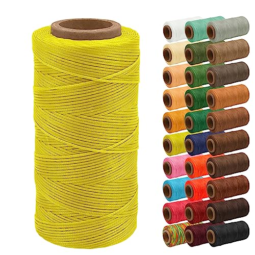 Uiopa Wachsfaden, 1mm x 200m Flacher Ledergarn Gewachst, Leder Nähen Faden Sattlergarn Gewachste für Lederprojekten, Reparatur, Buchbinden, DIY Basteln Uiopa Wachsfaden, 1mm x 200m Flacher Ledergarn Gewachst, Leder Nähen Faden Sattlergarn Gewachste für Lederprojekten, Reparatur, Buchbinden, DIY Basteln von Uiopa