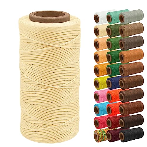Uiopa Wachsfaden, 1mm x 200m Flacher Ledergarn Gewachst, Leder Nähen Faden Sattlergarn Gewachste für Lederprojekten, Reparatur, Buchbinden, DIY Basteln Uiopa Wachsfaden, 1mm x 200m Flacher Ledergarn Gewachst, Leder Nähen Faden Sattlergarn Gewachste für Lederprojekten, Reparatur, Buchbinden, DIY Basteln von Uiopa