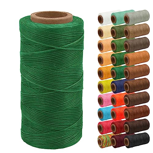 Uiopa Flacher Wachsfaden, 1mm x 200m Gewachst, Leder Nähen Faden, Sattlergarn, Polyester, für Lederprojekte, Reparatur, Buchbinden, DIY Basteln Uiopa Flacher Wachsfaden, 1mm x 200m Gewachst, Leder Nähen Faden, Sattlergarn, Polyester, für Lederprojekte, Reparatur, Buchbinden, DIY Basteln von Uiopa