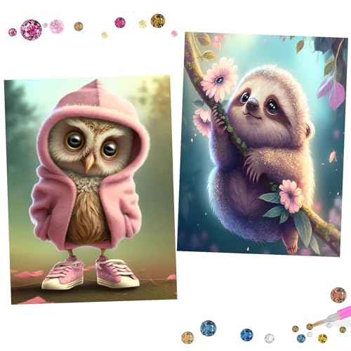 Diamond Painting Eule 5D DIY Diamond Painting Erwachsene Kinder, 2 Stück Diamant Painting Bilder Diamond Painting Tiere DIY Voller Runder Diamant Home Wand Décor Crystal Art Craft Kits 25x35cm Diamond Painting Eule 5D DIY Diamond Painting Erwachsene Kinder, 2 Stück Diamant Painting Bilder Diamond Painting Tiere DIY Voller Runder Diamant Home Wand Décor Crystal Art Craft Kits 25x35cm von Uirheurd
